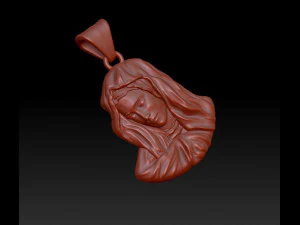 virgin mary pendant 3D Print Model