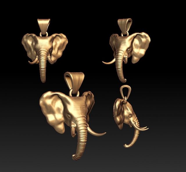 elephant pendant 3D Принт Модель .c4d .max .obj .3ds .fbx .stl .blend 