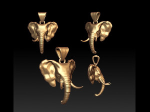 elephant pendant 3D Print Model