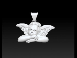 angel pendant Modèles 3D en vedette