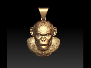monkey pendant 3D Принт Модель