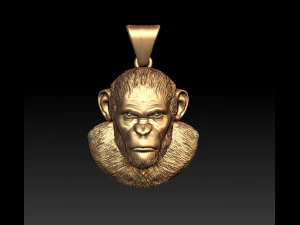 monkey pendant 3D Print Model