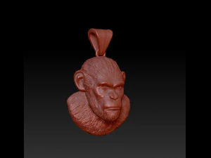monkey pendant 3D Print Model