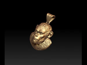 monkey pendant 3D Print Model