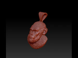 monkey pendant 3D Print Model