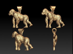 gorilla pendant 3Dプリントモデル