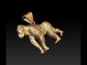 gorilla pendant 3D Print Model