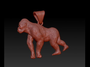 gorilla pendant 3D Print Model