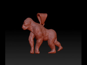 gorilla pendant 3D Print Model