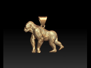 gorilla pendant 3D Print Model