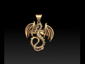 dragon pendant Model do druku 3D