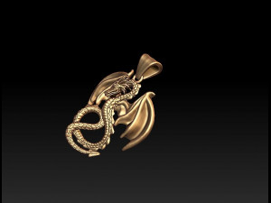 dragon pendant Model do druku 3D
