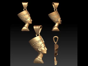 ciondolo della regina nefertiti Modello di stampa 3D