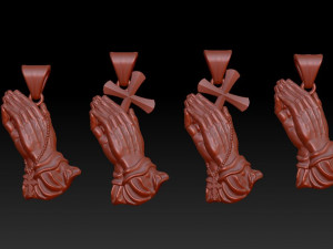 praying hands pendant 3Dプリントモデル