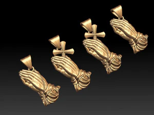 praying hands pendant 3D Print Model