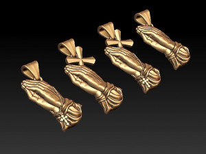 praying hands pendant 3Dプリントモデル