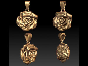 rose pendant 3D-printmodel