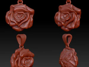rose pendant 3D Print Model