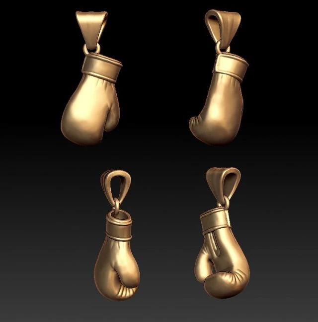 boxing glove pendant 3D Print Model .c4d .max .obj .3ds .fbx .stl .blend 