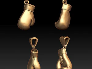 pendentif gant de boxe Modèles 3D en vedette