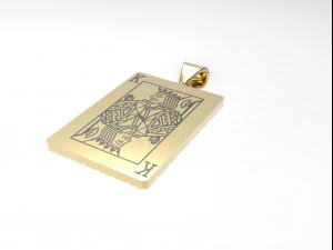 카드 킹 펜던트 3D 프린트 모델