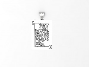 playing card king pendant Modelo de Impressão 3D