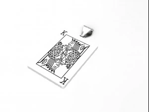 playing card king pendant 3D Print Model