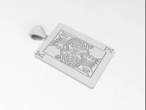 playing card king pendant 3D Print Model