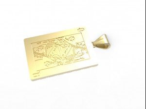 playing card queen pendant 3D Baskı Modeli