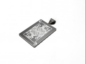 playing card queen pendant 3D Baskı Modeli