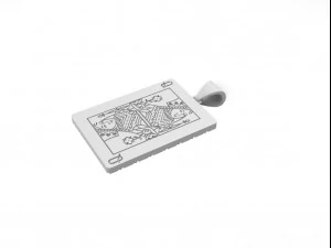 playing card queen pendant 3D Print Model