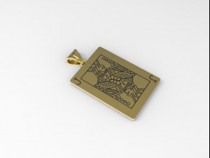 playing card jack pendant 3D Print Model