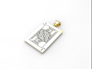 playing card jack pendant 3D 프린트 모델