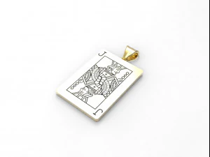 playing card jack pendant 3D Print Model