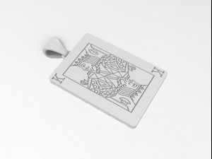 playing card pendants king queen jack Modelo de Impressão 3D