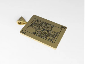playing card pendants king queen jack 3D Print Model