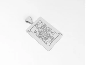 playing card pendants king queen jack 3D Print Model