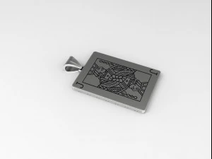 playing card pendants king queen jack 3D Print Model