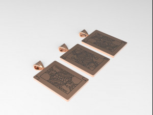 playing card pendants king queen jack Modelo de Impressão 3D