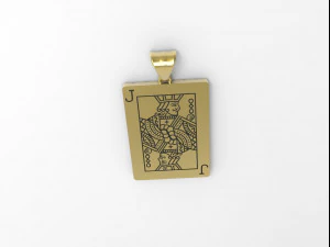 playing card pendants king queen jack 3D Print Model