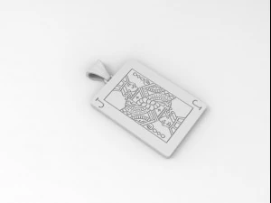 playing card pendants king queen jack 3D Print Model