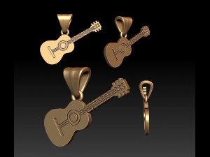 guitar pendant 3Dプリントモデル