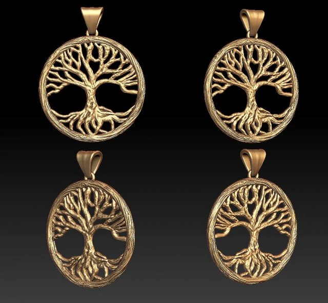 tree pendant 3D Print Model .c4d .max .obj .3ds .fbx .stl .blend 