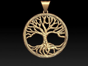 tree pendant 3Dプリントモデル