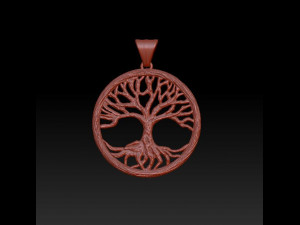 tree pendant 3Dプリントモデル