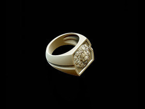 lion ring 3Dプリントモデル