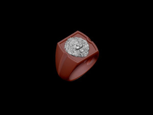 lion ring 3Dプリントモデル