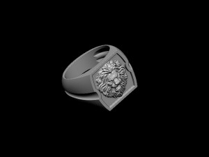 lion ring 3Dプリントモデル