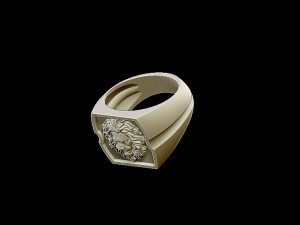 lion ring 3Dプリントモデル