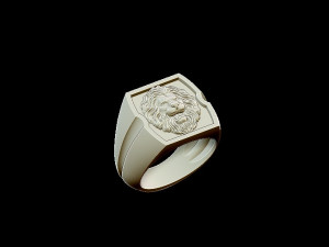 lion ring 3Dプリントモデル